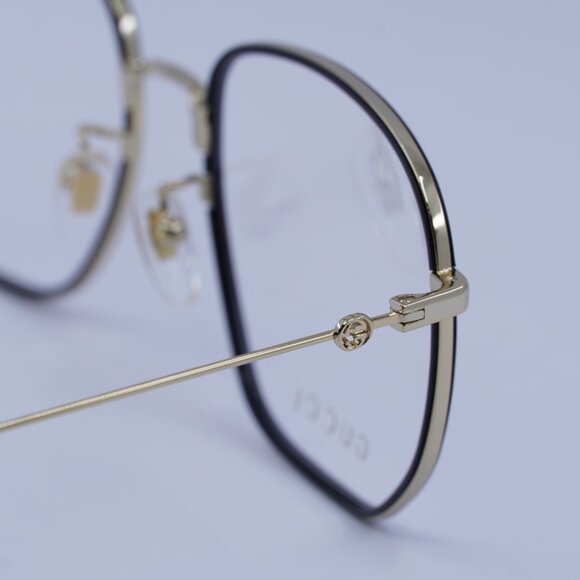 Gucci GG1197OA 003 Eyeglasses Gold/Black 56mm Square Frame - Picture 12 of 13